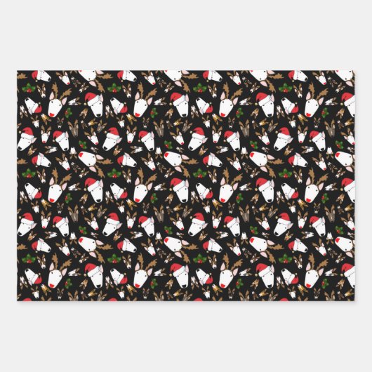 Festive Bullies op wit verpakkingspapier Inpakpapier Vel (Voorkant 2)