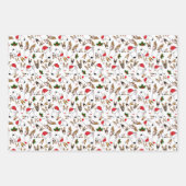 Festive Bullies op wit verpakkingspapier Inpakpapier Vel (Voorkant)