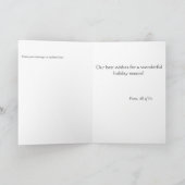 Festive Bunny Folded Holiday/Kerstkaart Bedankkaart (Binnen)