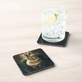 Festive Bunny Winter Feestdagen/kerstOnderzetters Bier Onderzetter (Rechterzijde)