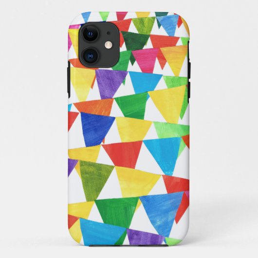 Festive Bunting, gekleurde vlaggen, witte achtergr Case-Mate iPhone Case (Achterkant)