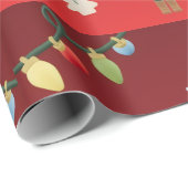 Festive Burgundy Christmas Wrapping Paper Cadeaupapier (Rol Hoek)