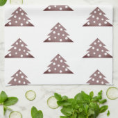 Festive Burgundy Kerstmis Pattern Holiday K Theedoek (Gevouwen)