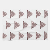 Festive Burgundy Kerstmis Pattern Holiday K Theedoek (Horizontaal)