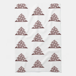 Festive Burgundy Kerstmis Pattern Holiday K Theedoek