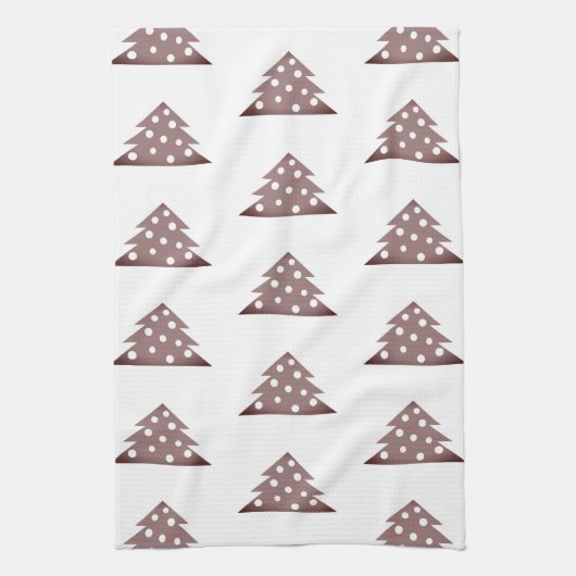 Festive Burgundy Kerstmis Pattern Holiday K Theedoek (Verticaal)