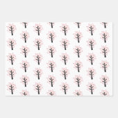 Festive Burgundy Snowflake kerstboom Inpakpapier Vel (Voorkant 3)