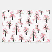 Festive Burgundy Snowflake kerstboom Inpakpapier Vel (Voorkant)