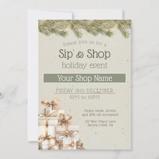 Festive business Holiday Event marketing Kaart (Voorkant)