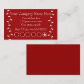 Festive Business Promotion Punch Card Klantenkaartje (Voorkant / Achterkant)