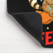 Festive But Feral Funny Christmas Raccoon Riding R Muismat (Hoek)