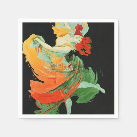 Festive Cabaret Dancer Napkins Servet (Voorkant)