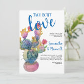 Festive Cactus Couples Shower Fiesta Kaart (Staand voorkant)