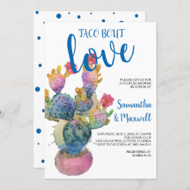 Festive Cactus Couples Shower Fiesta Kaart