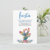 Festive Cactus Vrijgezellenfeest Fiesta Kaart (Staand voorkant)