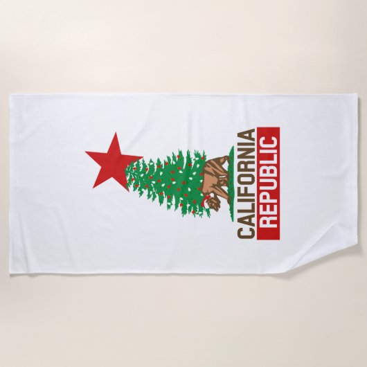 Festive California Republic for the Feestdagen on  Strandlaken (Voorkant)