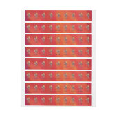 Festive Camel Pattern on Red Omwikkelbaar Adreslabel (Vel)