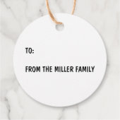 Festive Camper Trailers Retro RV's kerstcadeau Bedankjes Labels (Achterkant)