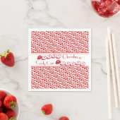 Festive Candy Cane Kisses in 3D Kerstmis Napkins Servet (Insitu)