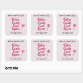 Festive Candy Cane Kisses | Modern Candle Labels (Vel)