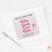 Festive Candy Cane Kisses | Modern Candle Labels (Envelop)