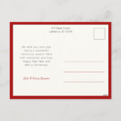 Festive Candy Cane Merry Christmas One Photo Feestdagenkaart (Achterkant)