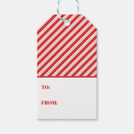 Festive Candy Cane Striped Christmas Red White Cadeaulabel