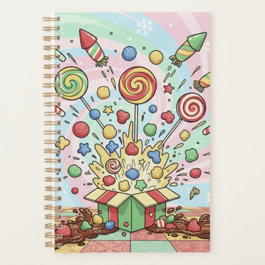Festive Candy Explosion Holiday   Planner (Voorkant)