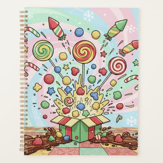 Festive Candy Explosion Holiday  Planner (Voorkant)
