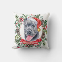 Festive Cane Corso Dog Holiday Custom Sierkussen
