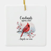 Festive Cardinals Keramisch Ornament (Voorkant)