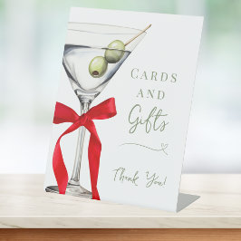 Festive Cards & Gifts Dirty Martini Bridal Shower Reclamebord Met Voetstuk