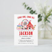 Festive Carnival Circus Show Party Kind Birthday Briefkaart (Staand voorkant)