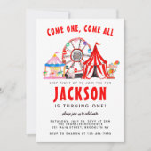 Festive Carnival Circus Show Party Kind Birthday Kaart (Voorkant)