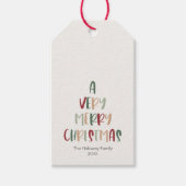 Festive Casual Colorful A Heel prettig kerstfeest Cadeaulabel (Voorkant)