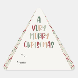 Festive Casual-kleurig, prettig kerstcadeau Sticker