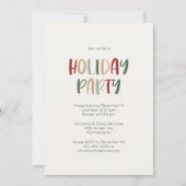 Festive Casual-kleurige feestdag Kaart (Voorkant)