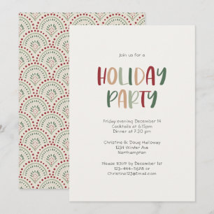 Festive Casual-kleurige feestdag Kaart