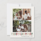 Festive Casual kleurrijk kerstfeest - Verticaal 3 Feestdagenkaart (Voorkant)