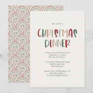 Festive Casual kleurrijke kerstfeestdag Kaart