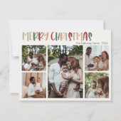 Festive Casual kleurrijke kerstfoto 5 Feestdagenkaart (Voorkant)