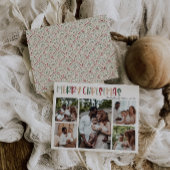 Festive Casual kleurrijke kerstfoto 5 Feestdagenkaart