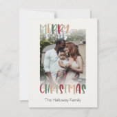 Festive Casual, kleurrijke kerstfoto Feestdagenkaart (Voorkant)