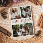 Festive Casual kleurrijke kerstgebold drie foto Feestdagenkaart<br><div class="desc">Deze feestelijke, casual, kleurrijke kerstfeestkaart met drie foto's is perfect voor uw leuke, creatieve kerstcadeautjes. Het is een uniek, speels modern lettertype in rood, boho tan, en licht en donkergroen, maken een gelukkig seizoensgebonden gevoel mogelijk. Als je de donkere winter van je geliefden wilt ophelderen met een schattige feestvreugde, dan...</div>