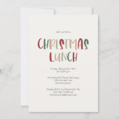 Festive Casual kleurrijke kerstlunch Kaart (Voorkant)