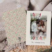 Festive Casual kleurrijke Prettige feestdagen Fade Feestdagenkaart