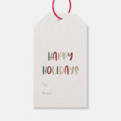 Festive Casual kleurrijke Prettige feestdagen van Cadeaulabel (Voorkant)