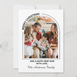 Festive Casual Merry Christmas Photo Card Feestdagenkaart