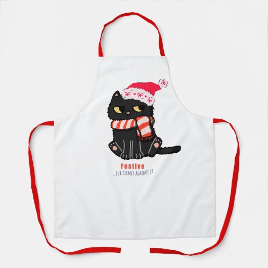 Festive Cat Apron  Schort (Voorkant)