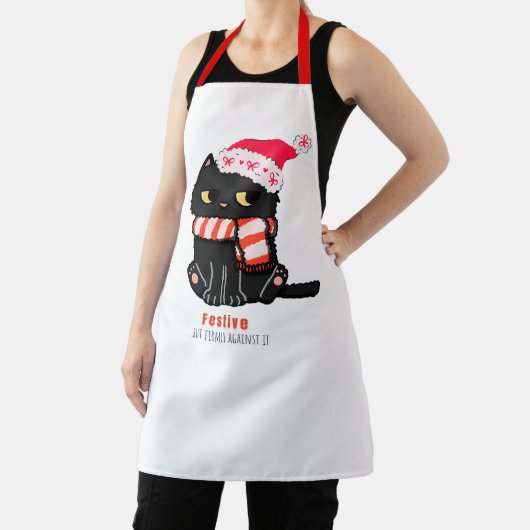 Festive Cat Apron  Schort (Insitu)